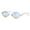 Silver (Blue Beige), variant on Diamond Shape Sunglasses Lightweight Half Metal Frame Designer UV400 Gold, Black