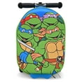 thumbnail image 2 of Fast Forward Teenage Mutant Ninja Turtles 18" Scooter Luggage for Boys, Girls, Unisex | Teenage Mutant Ninja Turtles Kids Luggage with Wheels | Carry On Ride On Suitcase for Kids, 2 of 7