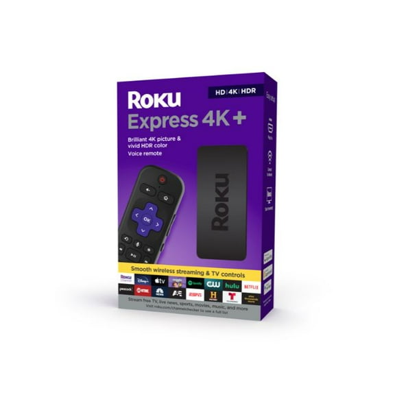 Pre-Owned Roku 3941RW Express 4K  Streaming Player 4K/HD/HDR with Smooth Wi-Fi, Premium HDMI Cable, Voice Remote (Remote May Vary)