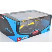Bugatti Bolide Yellow and Carbon Gray 1/18 Diecast Model Car by Bburago