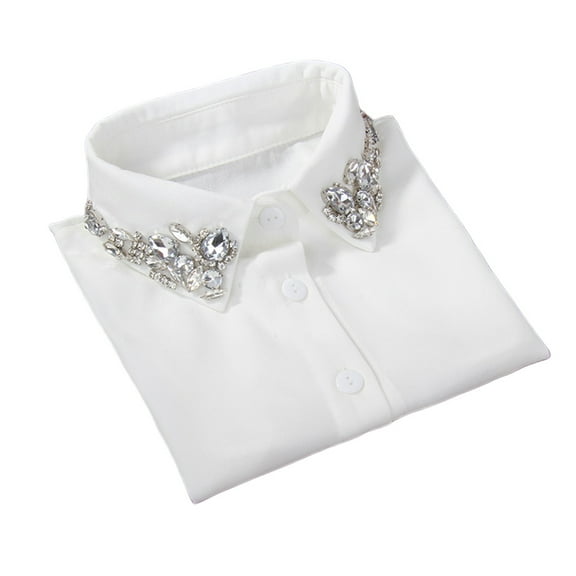 UNTERING Detachable Collar Ladies Women Water Drop Imitation Crystal Fake Collars Jewelry Rhineston