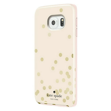 Kate Spade New York Confetti Gold Hybrid Hardshell Case for Samsung Galaxy S6 EDGE G925 - Polka Dots