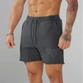 thumbnail image 2 of YOUNGLA Summer New Men's Shorts Sports Fitness Casual Five-Point Shorts Terry Fabric Embroidered Shorts, 2 of 9