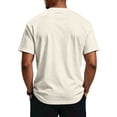 thumbnail image 4 of LTTVQM Mens Blouse Henley Neck Three Button Short Sleeve Tee Relax Fit Home Walking Daily Casual Shirts Beige 4XL, 4 of 5