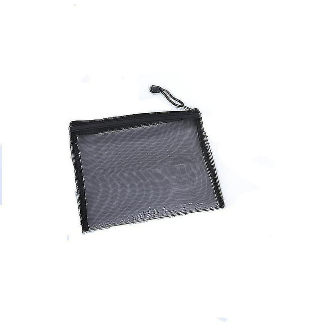 Black Zipper Lock Mesh Storage Bags,cosmetic Bags,mesh Bag With Zipper