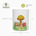 thumbnail image 2 of Fox Run Mushroom Utensil Holder, White Ceramic Kitchen Utensil Crock, 6.25" x 7.25", 2 of 4