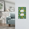 thumbnail image 5 of DouZhe 1-Gang Duplex Outlet Cover, Funny Glasses Frogs Green Decorative Wall Plates, 5 of 7
