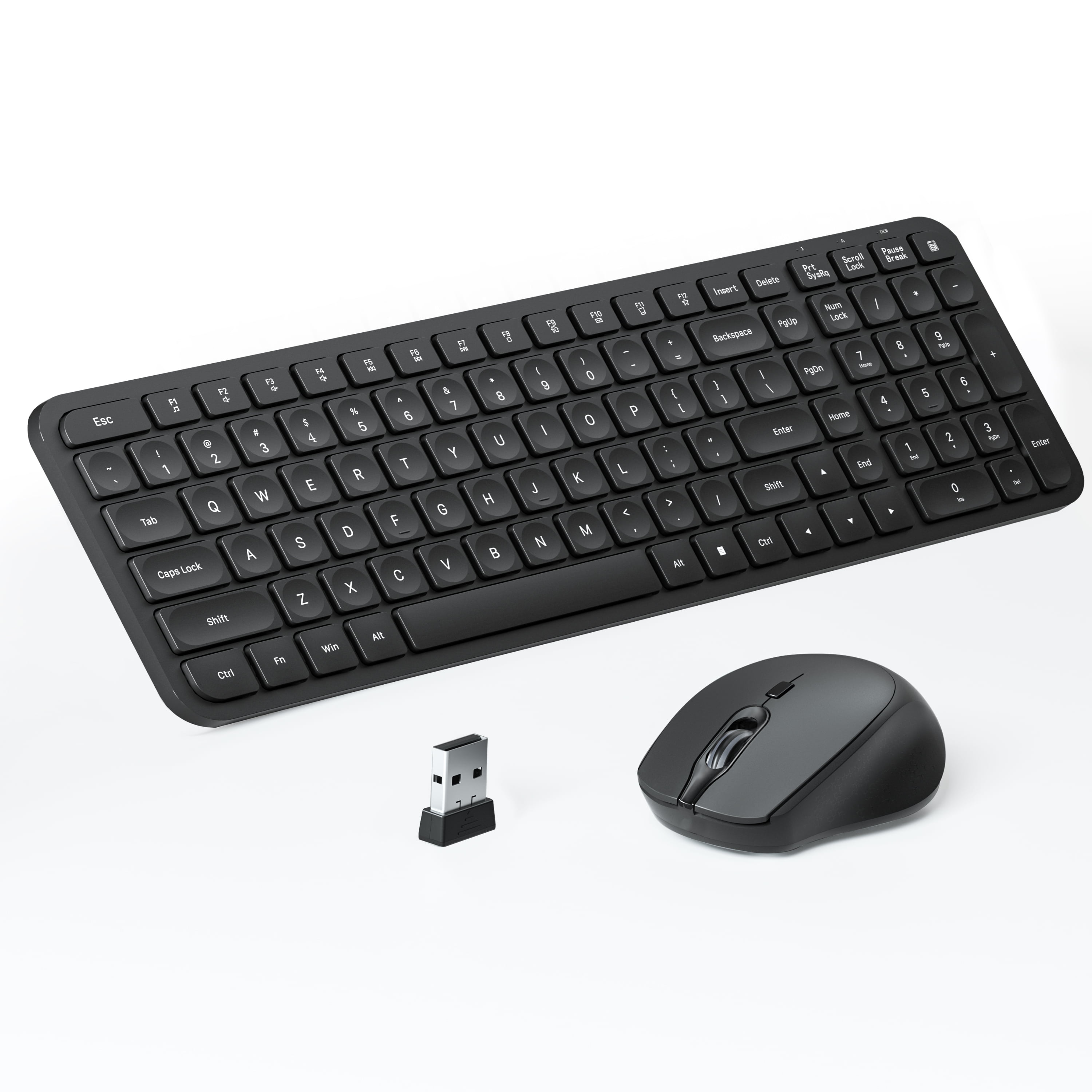 ETOSHOPY Wireless Keyboard and Mouse Combo, 2.4G Wireless Silent 