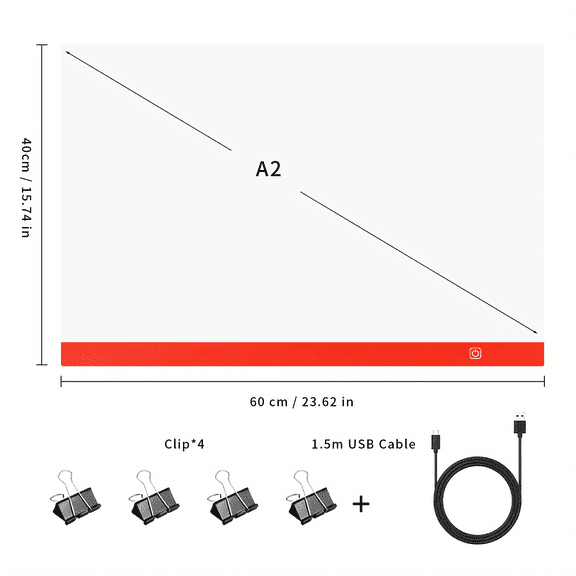 Professional LED Light Box, A2 Ultra-Thin Dimmable Touch Panel for Diamond Painting & Tattoo Art. Perfect Gift For 2026.