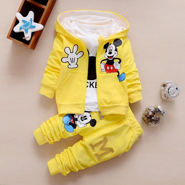 Ropa de niña de Disney, conjunto de ropa de bebé recién nacido de Mickey, ropa de Minnie Spiderman para niños, trajes para niños, serie de disfraces para niños, 12-18M Gao Jinjia LED