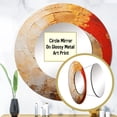 thumbnail image 3 of Designart "Earthy Red Pottery Spirals" Abstract Spirals Rund Mirror For Wall Decor - Large Beige Round Print Mirror - Round Modern Mirror - Wall Mounted Round Large Mirror - 29" x 29", 3 of 6