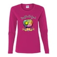 thumbnail image 2 of Wild Bobby, Colorful Softball Girl, Sports, Women Graphic Long Sleeve Tee, Fuschia, XX-Large, 2 of 5