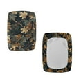 thumbnail image 2 of Xoenoiee Forest Hunting Camo Print Stool Covers Rectangular, Vanity Stool Covers Stretch Washable Saddle Bar Stool Slipcover Bench Seat Protector with Elastic Bands, 2 Pack, 2 of 6