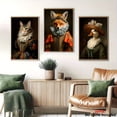 thumbnail image 4 of [2D Flat] 3pcs, Living Room Decorative Painting, 2D Frameless Canvas Art, High Definition Quality, Victorian Animal Portrait Canvas Wall Art - 3pcs Set for Indoor Decoration, Rectangular Cat and Duc, 4 of 4