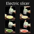 thumbnail image 3 of Slice Ease Electric Chopper, 5 in 1 Multi-Functional Portable Electric Vegetable Cutter Set, Wireless Grinder, for Home Kitchen Garlic, Peppers, Onions, Meat (Green + Egg Beater, Upgraded 1200mAh), 3 of 8