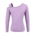 thumbnail image 4 of EDFBUYKRS Women Plus Size Tunic Tops Spring Round Neck Tops Long Sleeve Stripe Print Blouse Purple Sweatshirt for Ladies M, 4 of 5