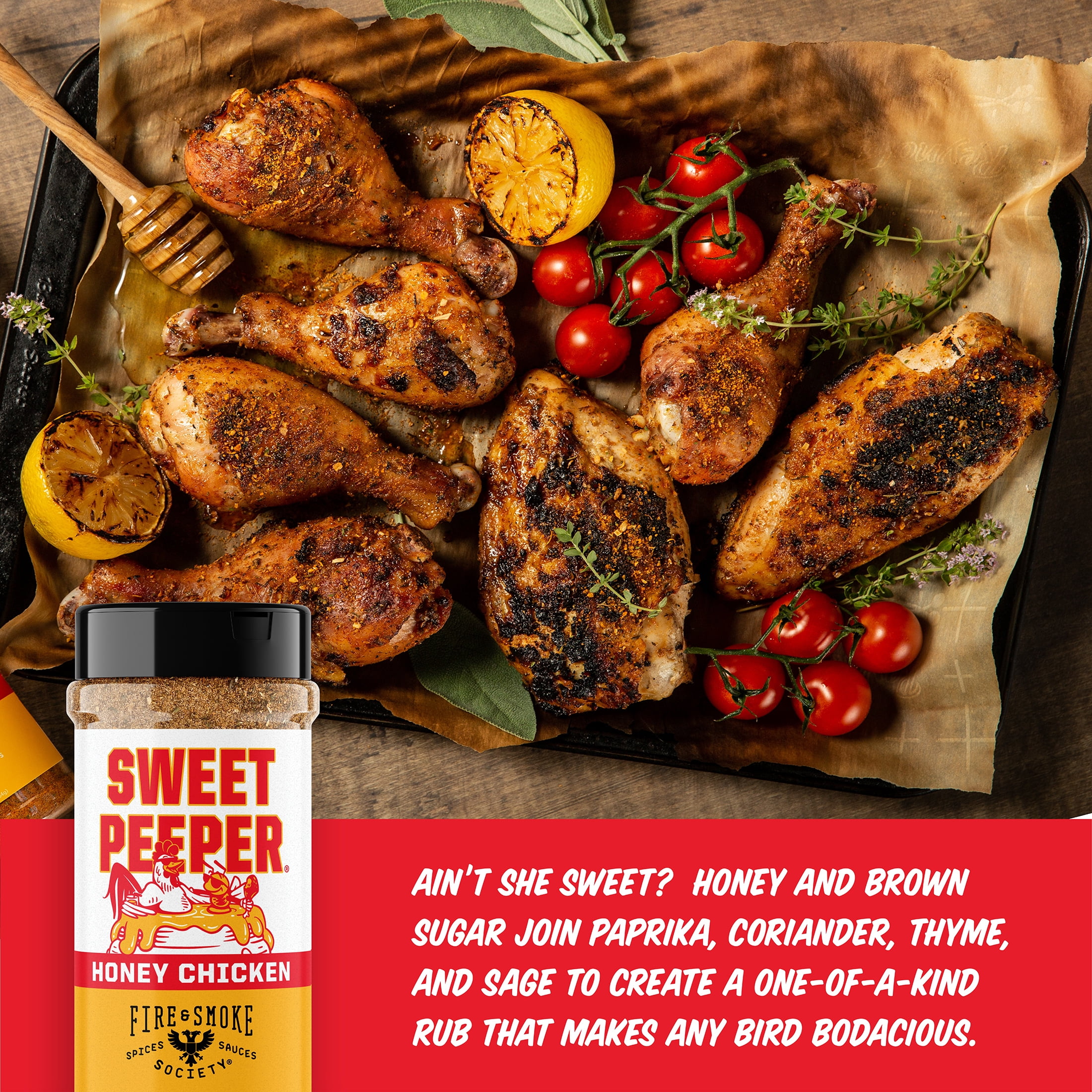 Fire & Smoke Society Sweet Peeper Poultry Seasoning, 12.5 Ounce.
