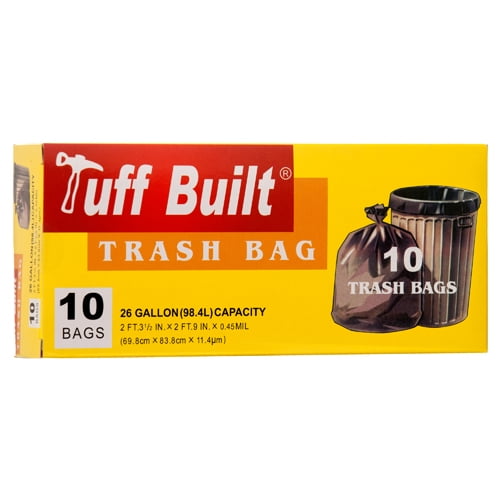 New 305109 Tuff Built Trash Bag Black 26 Gal 9 Ct (24-Pack) Disposable Cheap Wholesale Discount ...