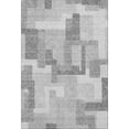 thumbnail image 4 of HomeRoots 662458 9 x 12 ft. Silver & Gray Abstract Geometric Washable Machine Made Rectangle Area Rug with UV Protection, 4 of 9