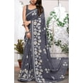 thumbnail image 3 of Accessorize Kingdom Floral Printed Georgette Saree with Blouse, 3 of 4