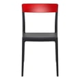 thumbnail image 3 of Siesta ISP091-BLA-TRED Chaise de Salle à Manger Flash Noire Transparente Rouge - Ensemble de 2, 3 of 9