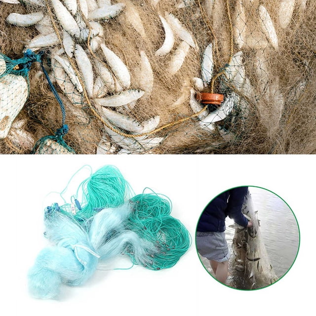 50m Fishing Net, Professional Fishing Cast Net, Fish Net, Great Workmanship For Saltwater Easy To Use Freshwater 3 Finger,4 Finger