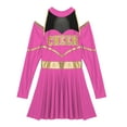 thumbnail image 5 of TiaoBug Women's School Musical Party Dress Halloween Cheerleading Costume Fancy Dress Cosplay Uniform Dresses Hot Pink S, 5 of 7