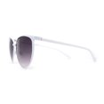 thumbnail image 4 of Womens Classic Metal Rim Large Cat Eye Fashion Sunglasses White Smoke, 4 of 4