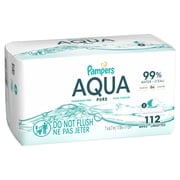 Pampers Aqua Pure Baby Wipes Unscented, 2-Pack, 112 Total Wipes (Select for More Options)