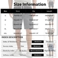 thumbnail image 2 of Homeyce Men's Cargo Shorts Multi Pockets Twill Elastic Waist Short Pants Drawstring Ripstop Straight Leg Cargo Shorts Casual Relaxed Fit Wild Outdoor Work Pants,Black L, 2 of 5