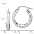 thumbnail image 2 of 10k White Gold 3mm Hoop Earrings Round, 2 of 6