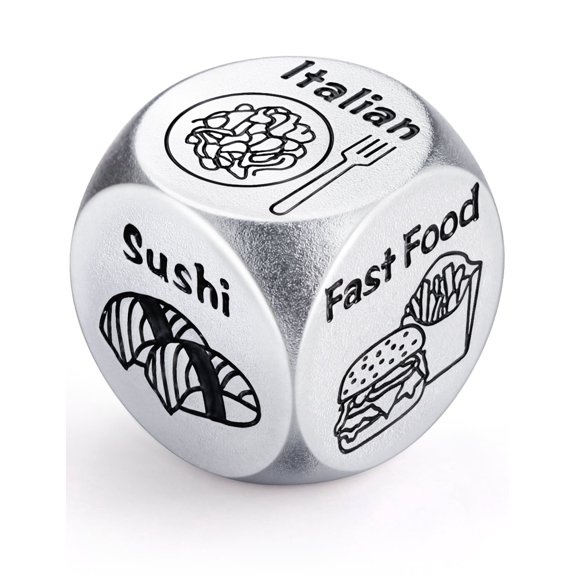 Food Dice Stocking Stuffers for Men Women Adults Date Night Dice Couples Gifts for Him Her Anniversary Christmas Birthday Wedding for Men Women
