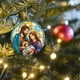 thumbnail image 3 of Adorno navideño de acrílico | Colgante redondo texturizado para coche, hogar y oficina | Elemento decorativo colgante para decoración navideña, cumpleaños y regalos de inauguración | 8 cm de diámetro, 3 of 3