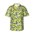 thumbnail image 2 of Goofa Lemon1 Hawaiian Shirt for Men, Unisex Summer Beach Casual Short Sleeve Button Down Shirts,Aloha Tropical Floral print shirt-Small, 2 of 9