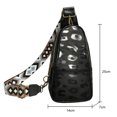 thumbnail image 3 of Boho bolsa de pecho animal estampados PU bandolera bolso de viaje monedero (leopardo negro) Likrtyny Para estrenar, 3 of 8