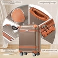 thumbnail image 4 of imerelez Hardshell Luggage Set 3-Piece, 20 Inch Carry-On Suitcase with Spinner Wheels TSA Lock, Lightweight Durable ABS for Travel Business, Copper Color, 4 of 8