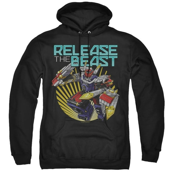 Power Rangers Beast Release Adult Pullover Hoodie Sweatshirt Black