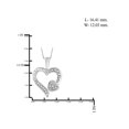 thumbnail image 2 of JewelersClub White Diamond Accent Sterling Silver Heart Pendant, 18", 2 of 3
