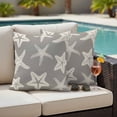 thumbnail image 4 of Outdoor Waterproof Pillow Covers Retro Abstract Starfish on Gray Decorative Throw Pillow Protectors,Pillowcase Cushion Cases for Patio Sofa Garden Couch,18x18in,Pack of 2, 4 of 14