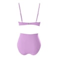 thumbnail image 4 of Summersalt swimsuits for women High Waist Bikini Strappy Tankini Top And Swim Bottoms Solid Color Two Piece Swimsuit For Beach Pool Girls plus Size Guard Bathing Suit Bathing Suit Top for Juniors Tan, 4 of 4