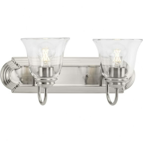 P300390-009-Progress Lighting-2 Light Bath Vanity In Traditional Style-8.37 Inches Tall and 8 Inches Wide-Brushed Nickel Finish