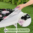 thumbnail image 5 of Pioneer Flower Floral Print Pattern Round Fitted Tablecloth with Elastic Edge,Dining Table Cover Waterproof,Outdoor Round Tablecloth for Camping,Dining,Indoor and Outdoor, 5 of 7