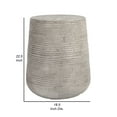 thumbnail image 5 of BenJara Bilo 23 Inch Round Concrete Outdoor Side Table, Hollow Drum Shape, Gray, 5 of 5