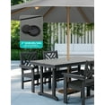 thumbnail image 4 of ATKELITION 10-Piece All-Weather HDPE Patio Dining Set for 8 with Umbrella Hole（Gray), 4 of 13
