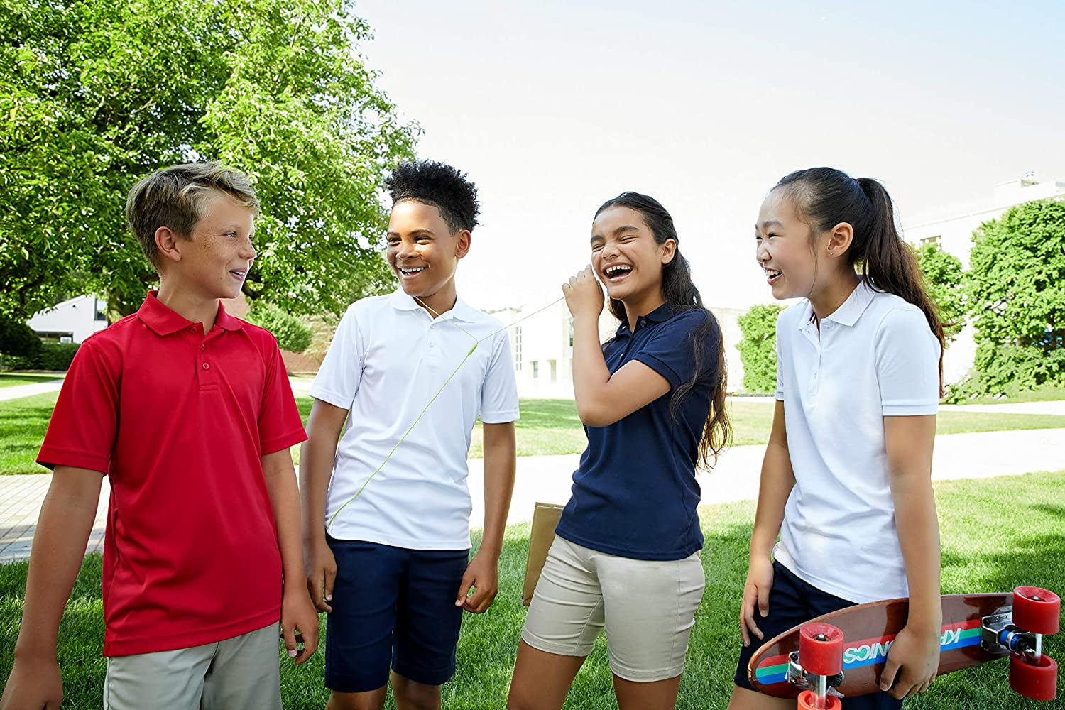 French Toast Boys 4-20 School Uniform Short Sleeve Stretch Moisture Wicking Polo Shirt