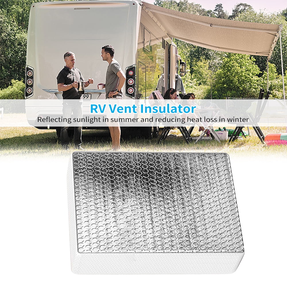 Vent RV Vent Insulator 22x14x3inch RV Skylight Insulator Cover  Vent Insulator Aluminum Foil Reflective Surface Built In High Elasticity Insulation Sponge
