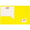 thumbnail image 5 of JAM PAPER Plastic 2 Pocket POP Folders - Durable School Folders - Yellow - Bulk 48/Pack, 5 of 5
