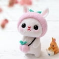thumbnail image 1 of DIY Felting Wool Rabbit Doll Craft Material Package Tools, Kids, Adults, Handmade, Improve Hands On Ability, Watermelon, Carrot, Peach, Strawberry, 1 of 7