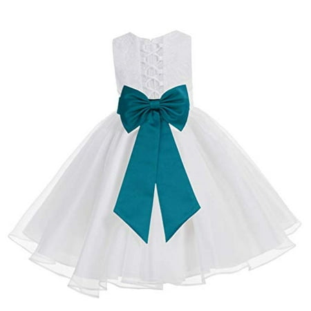 

Ekidsbridal White Lace Organza Flower Girl Dress Toddler Girl Dresses Christening Dresses Evening Gown Girl Lace Dresses Princess Dresses Pageant Gown Communion Dress Baptism Dress Ballroom Gown 186T