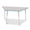 Multi-color, variant on Trapezoid Activity Table - 30" X 60", E-height - Driftwood Gray/Coastal Blue/Gray
